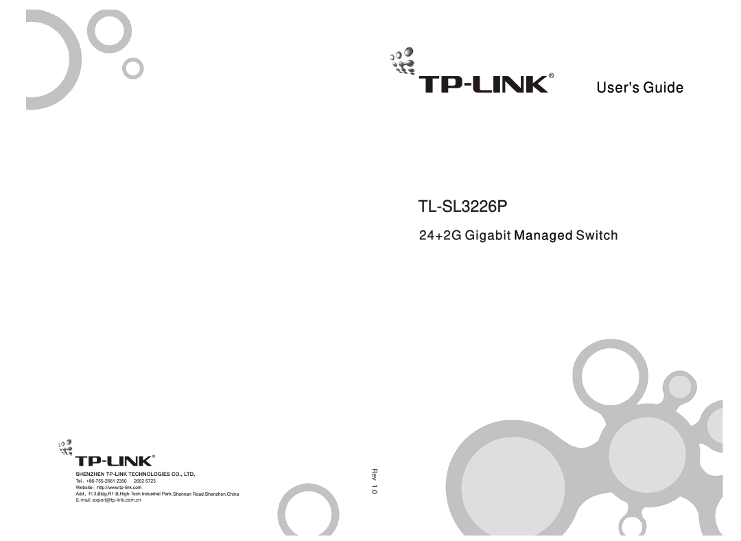 TP-Link TL-SL3226P manual 