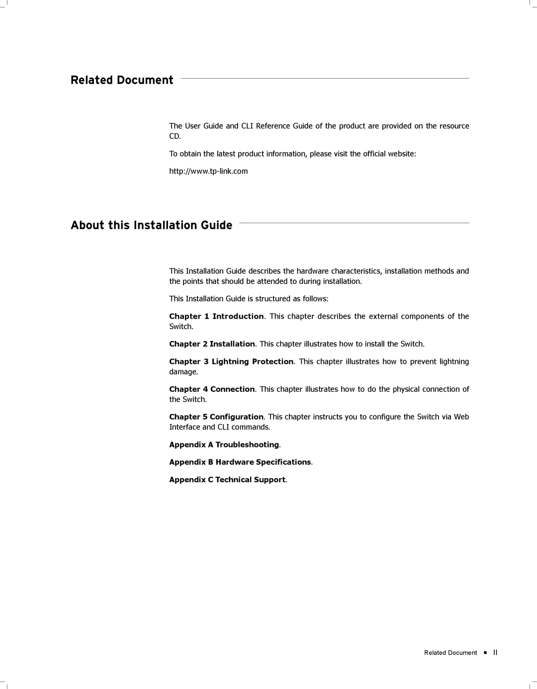 TP-Link TL-SL3428 manual Related Document 