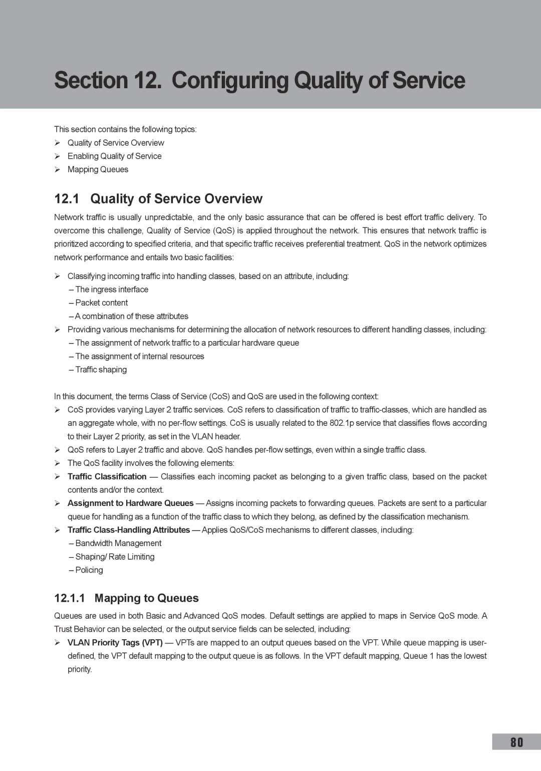 TP-Link TL-SL3452, TL-SL3428, TL-SG3109 manual Configuring Quality of Service, Quality of Service Overview, Mapping to Queues 