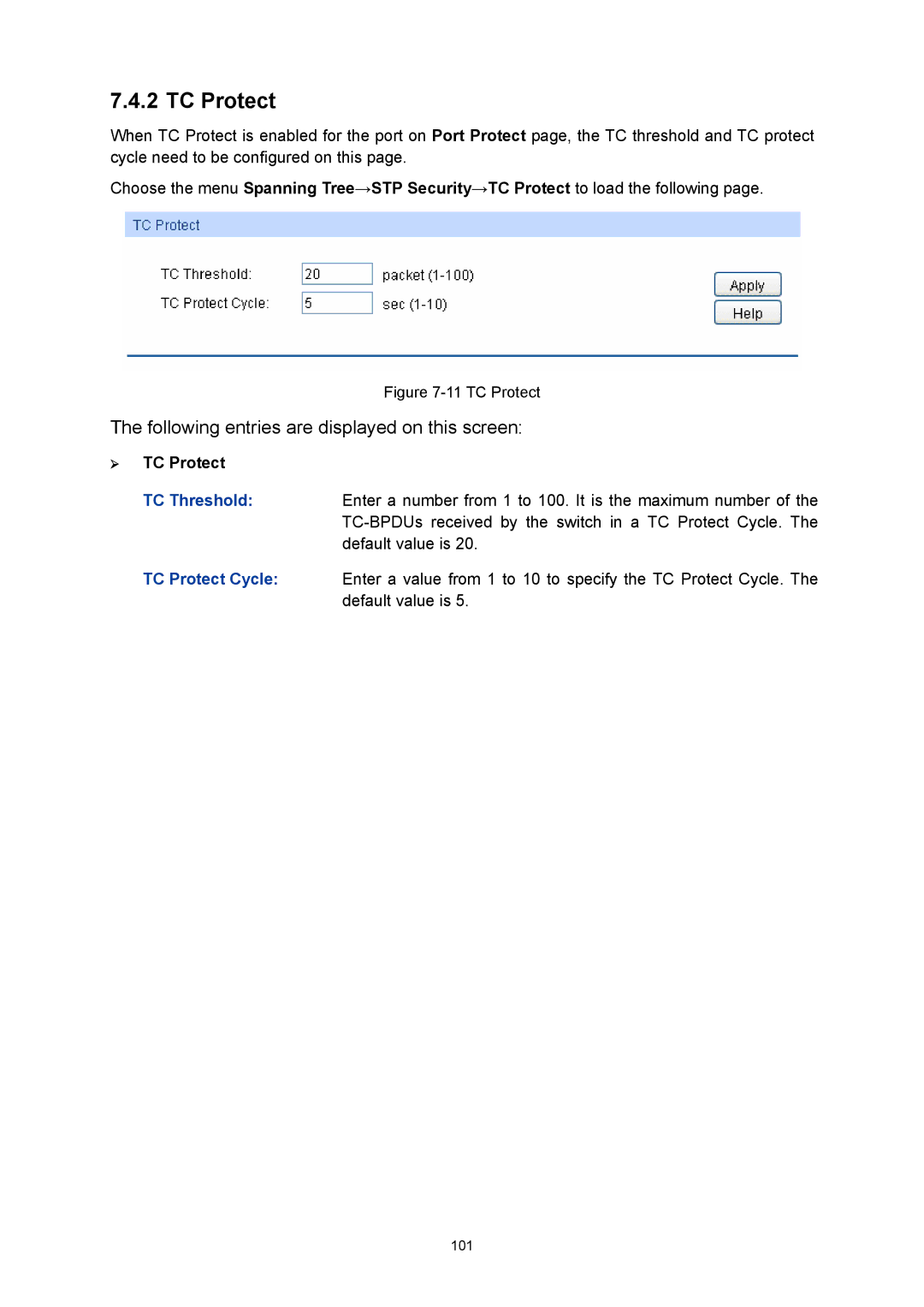 TP-Link TL-SL5428E manual TC Protect 