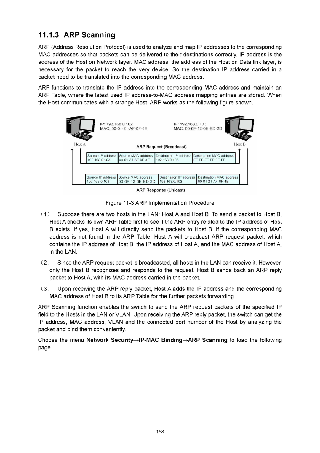 TP-Link TL-SL5428E manual ARP Scanning 