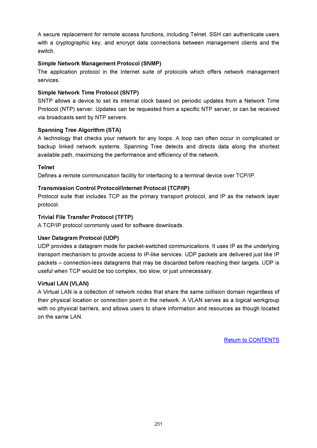 TP-Link TL-SL5428E Simple Network Management Protocol Snmp, Simple Network Time Protocol Sntp, Spanning Tree Algorithm STA 