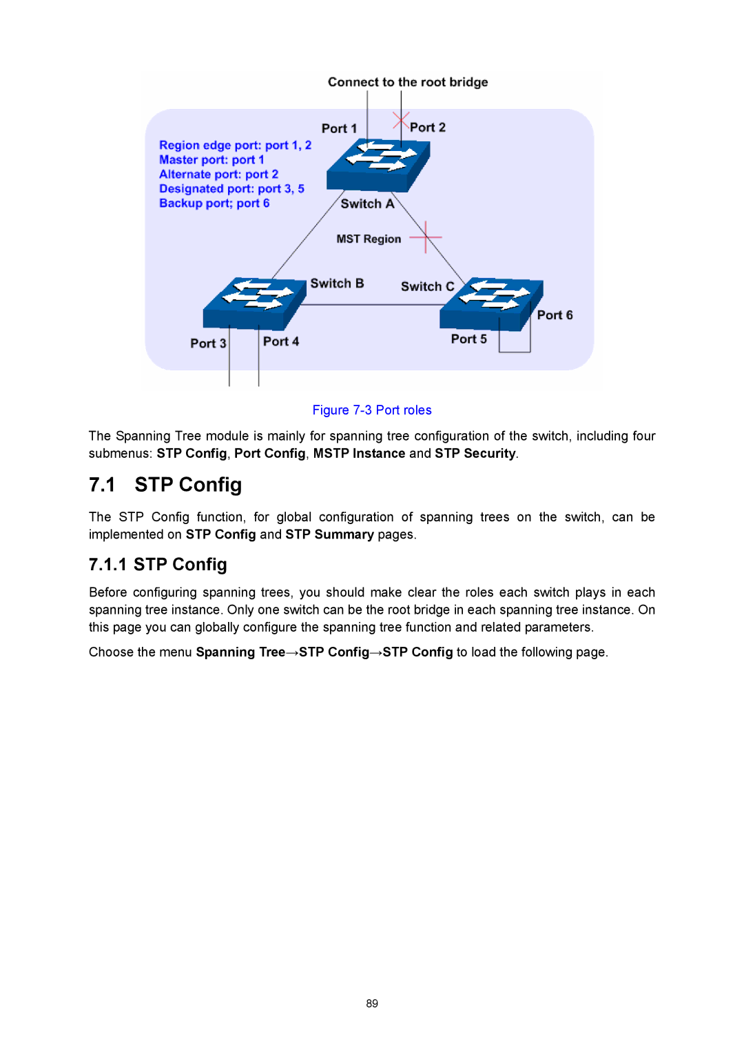 TP-Link TL-SL5428E manual STP Config 