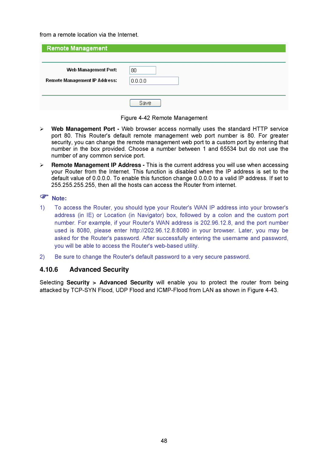 TP-Link TL-WA5210G manual Advanced Security 