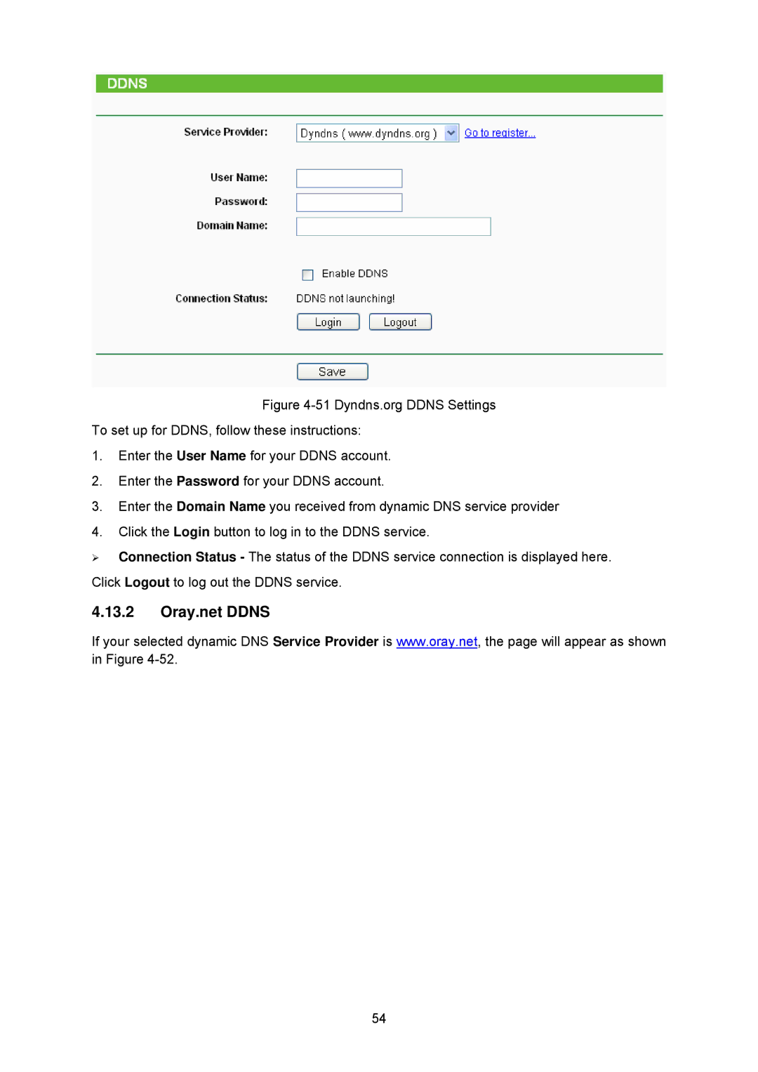 TP-Link TL-WA5210G manual Oray.net Ddns 