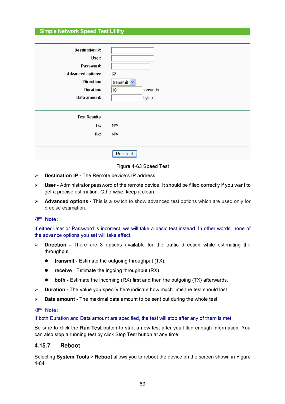 TP-Link TL-WA5210G manual Reboot 