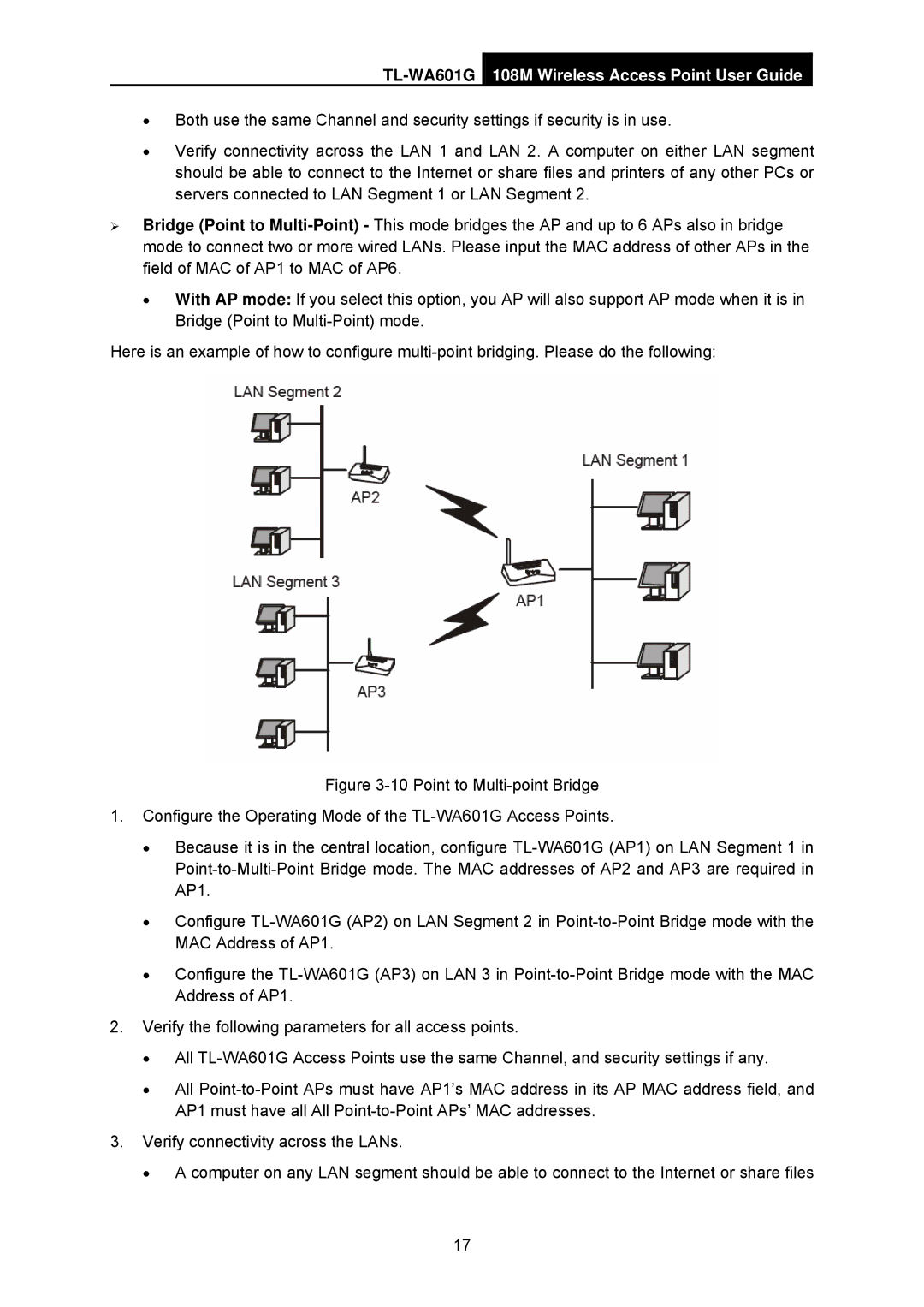 TP-Link manual TL-WA601G108M Wireless Access Point User Guide 