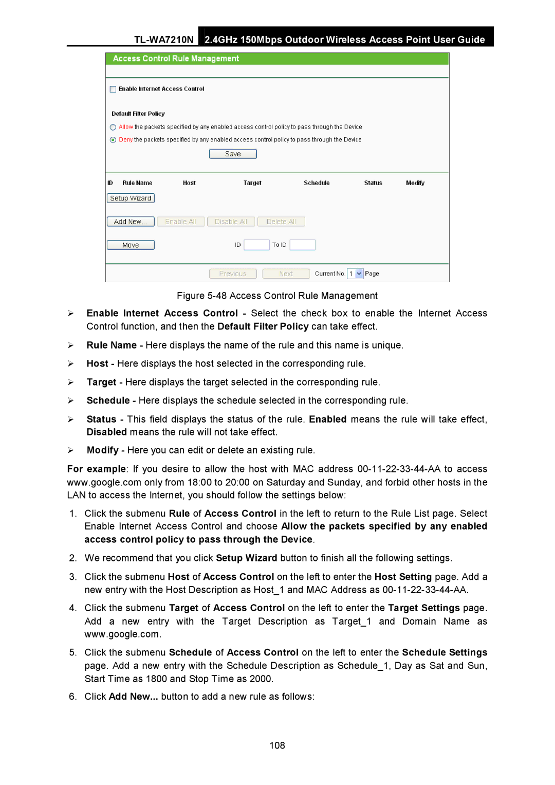 TP-Link TL-WA7210N manual 4GHz 150Mbps Outdoor Wireless Access Point User Guide 