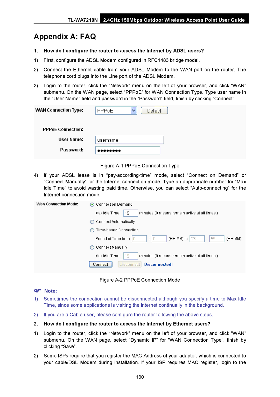 TP-Link TL-WA7210N manual Appendix a FAQ 