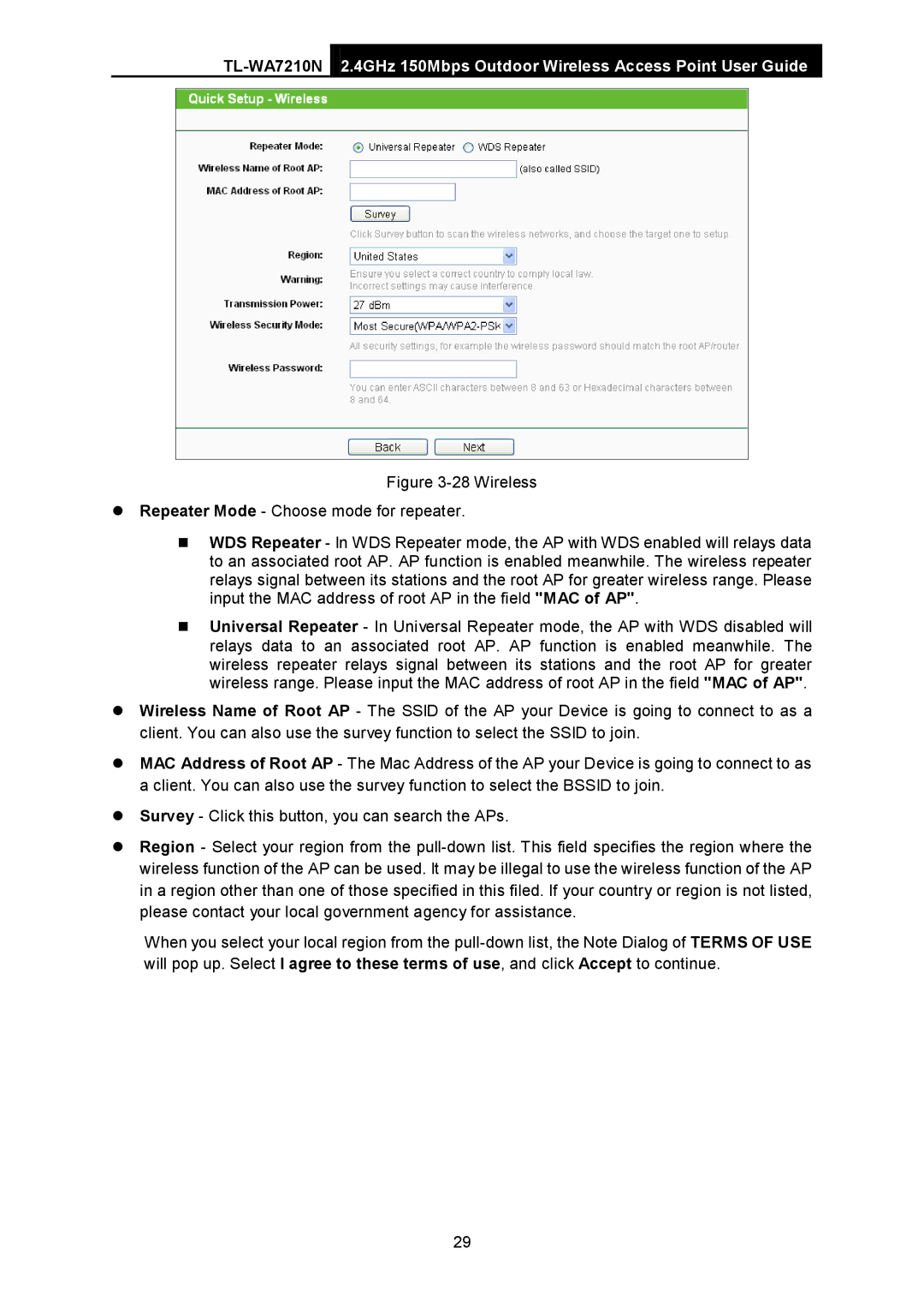 TP-Link TL-WA7210N manual 4GHz 150Mbps Outdoor Wireless Access Point User Guide 