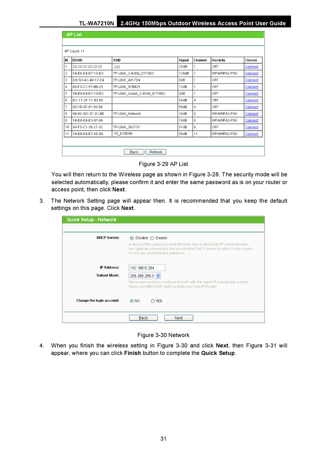 TP-Link TL-WA7210N manual 4GHz 150Mbps Outdoor Wireless Access Point User Guide 