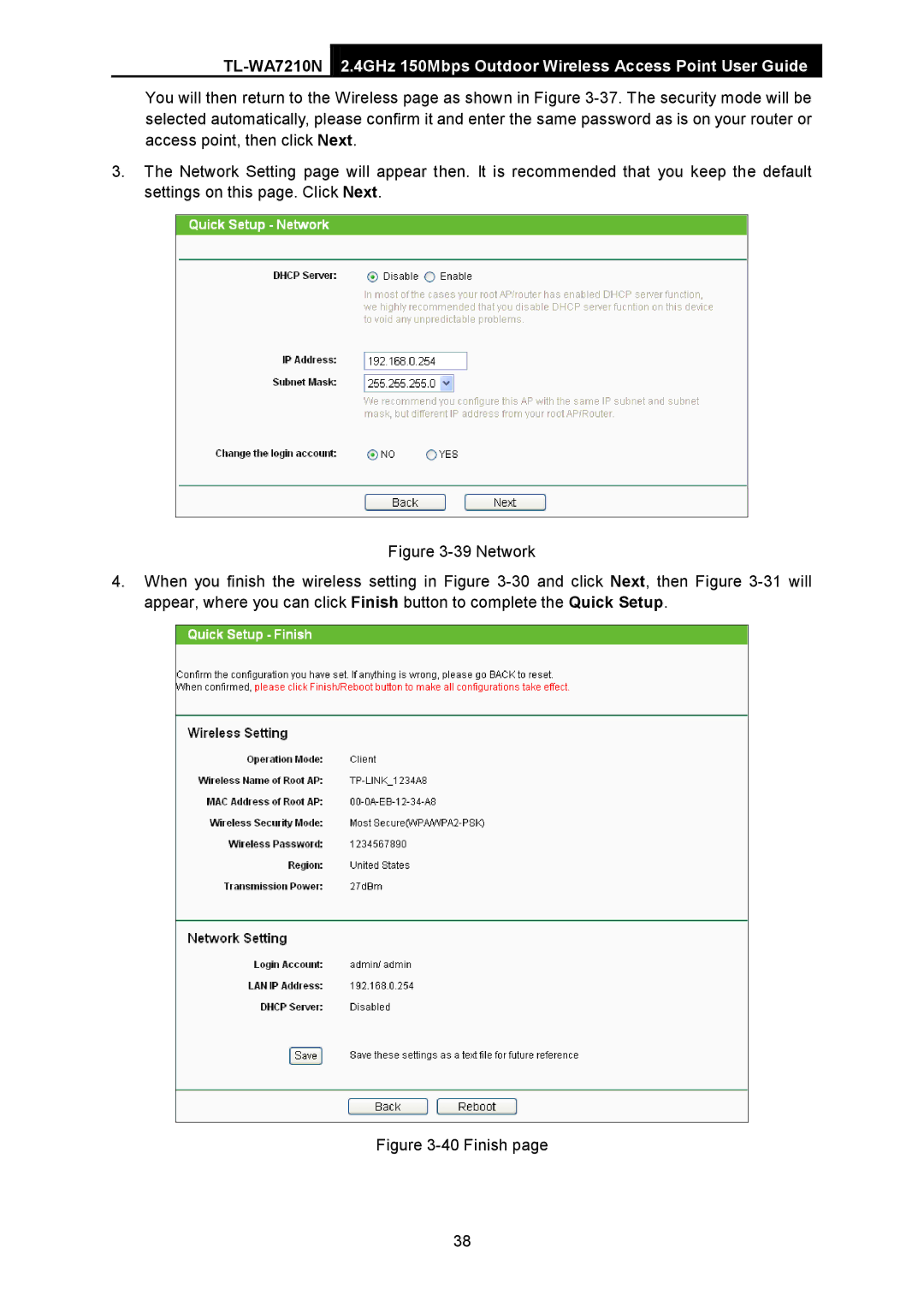 TP-Link TL-WA7210N manual Finish 