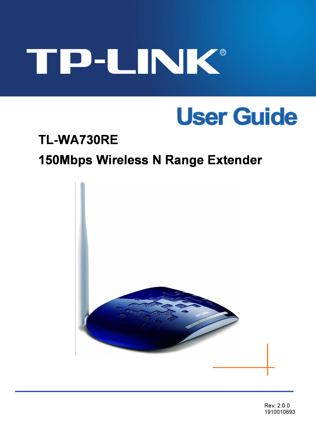 TP-Link manual TL-WA730RE 150Mbps Wireless N Range Extender, Rev 2.0.0 