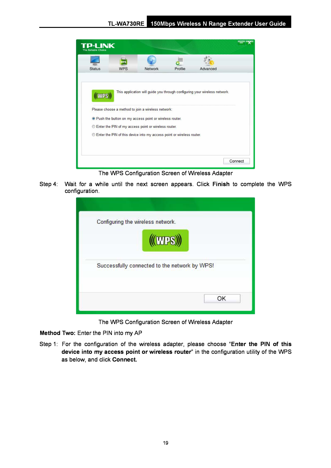 TP-Link manual TL-WA730RE 150Mbps Wireless N Range Extender User Guide 