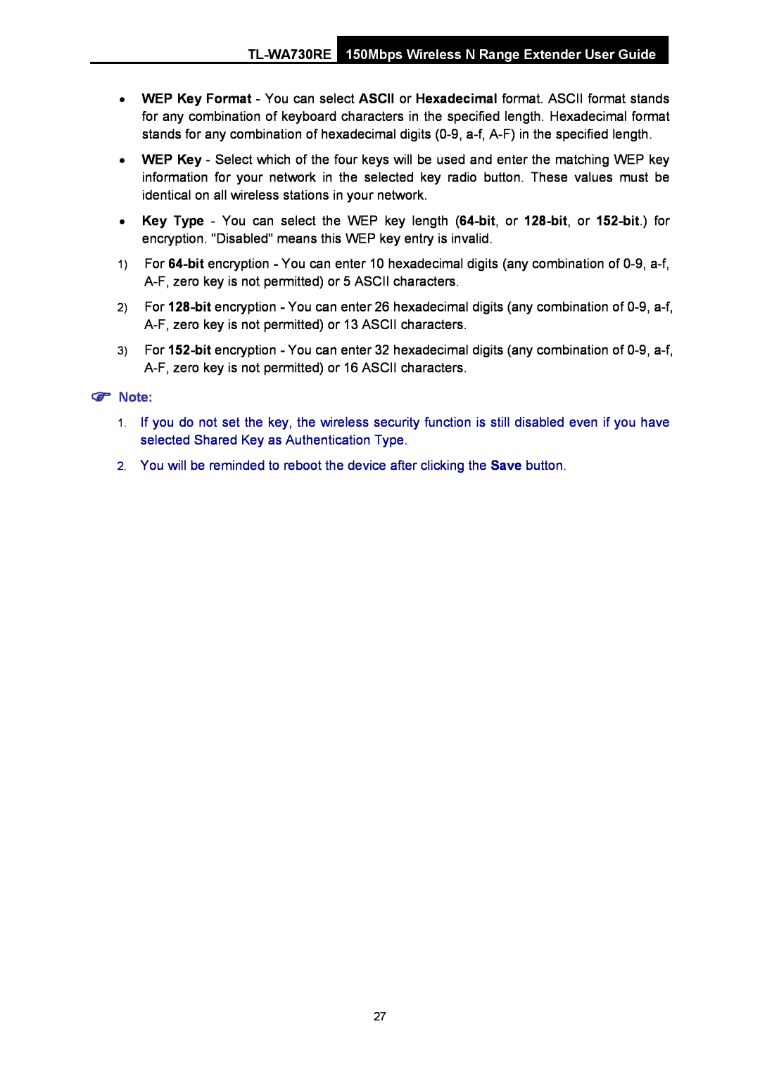 TP-Link manual TL-WA730RE 150Mbps Wireless N Range Extender User Guide 