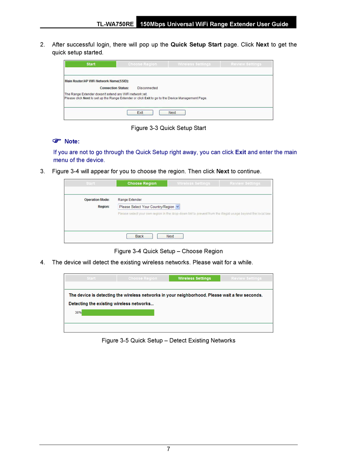 TP-Link TL-WA750RE manual Quick Setup Start 