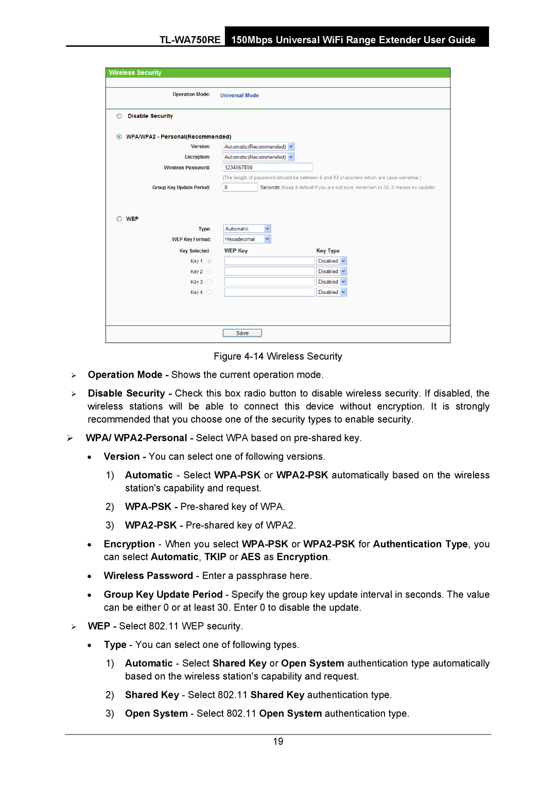 TP-Link manual TL-WA750RE150Mbps Universal WiFi Range Extender User Guide 