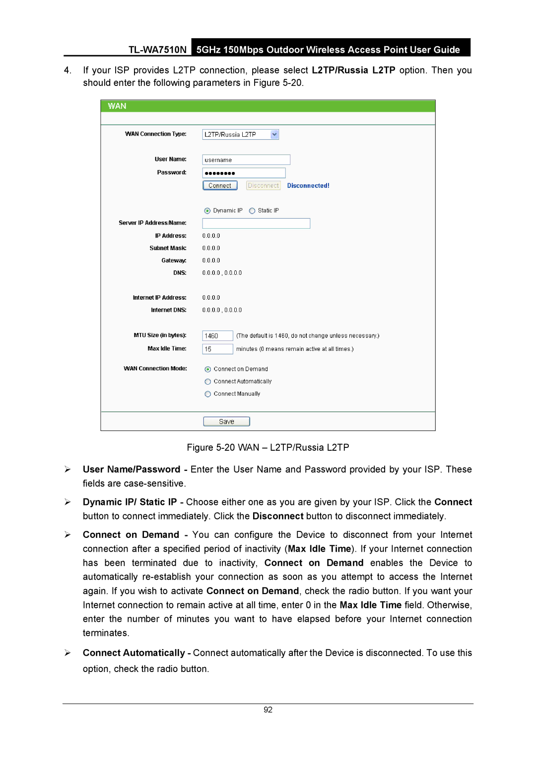 TP-Link TL-WA7510N manual 