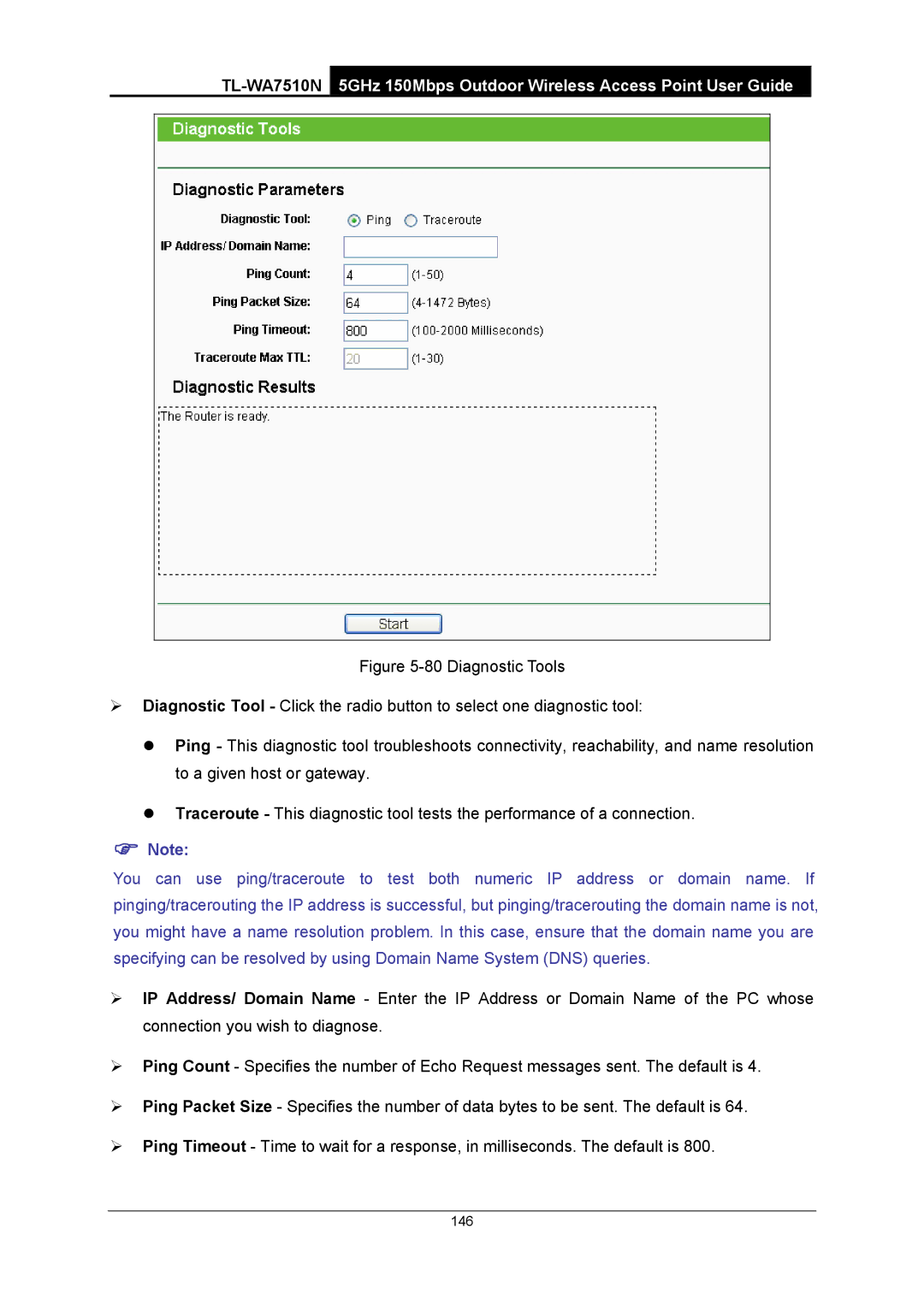 TP-Link TL-WA7510N manual 146 