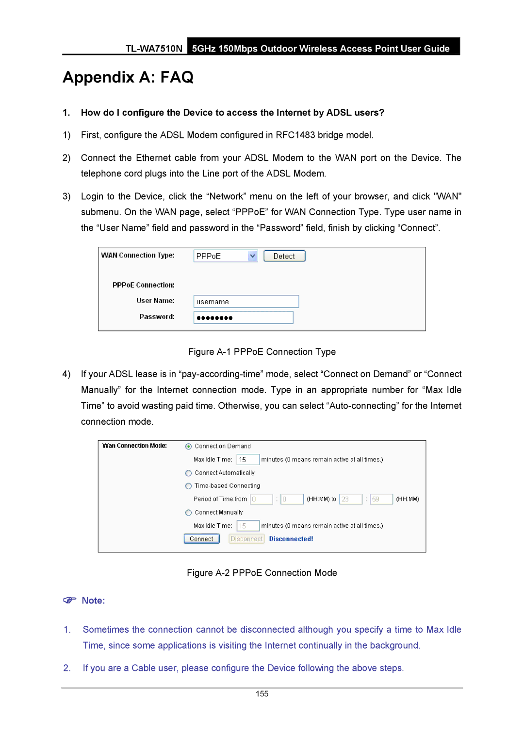 TP-Link TL-WA7510N manual Appendix a FAQ 