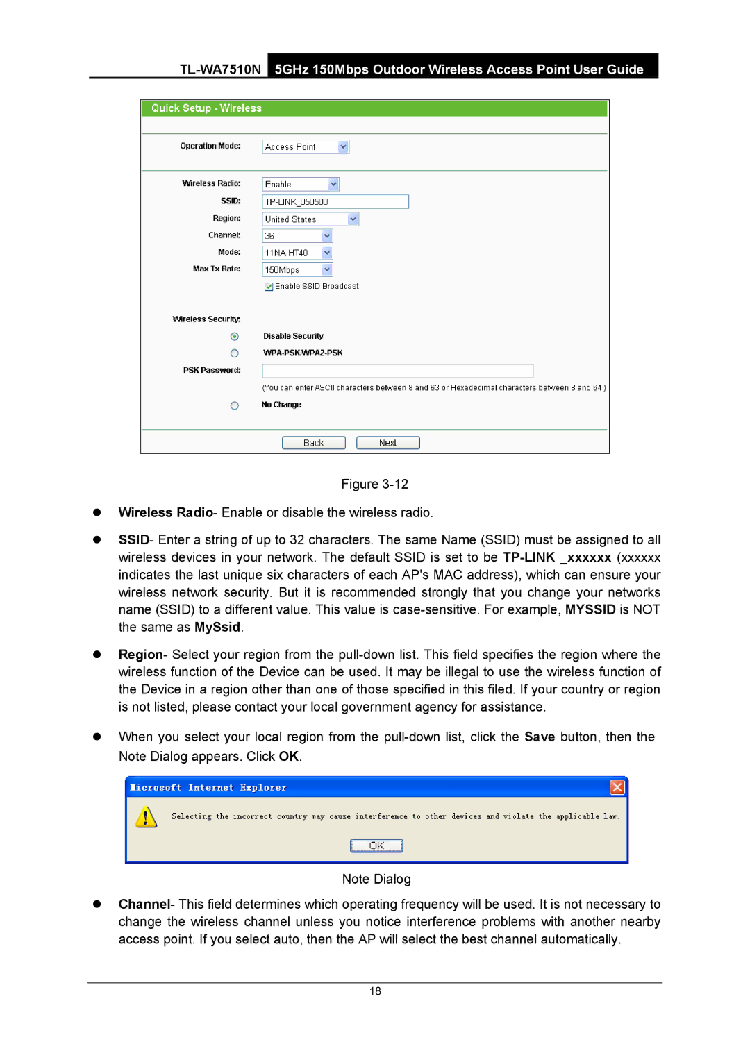 TP-Link TL-WA7510N manual 