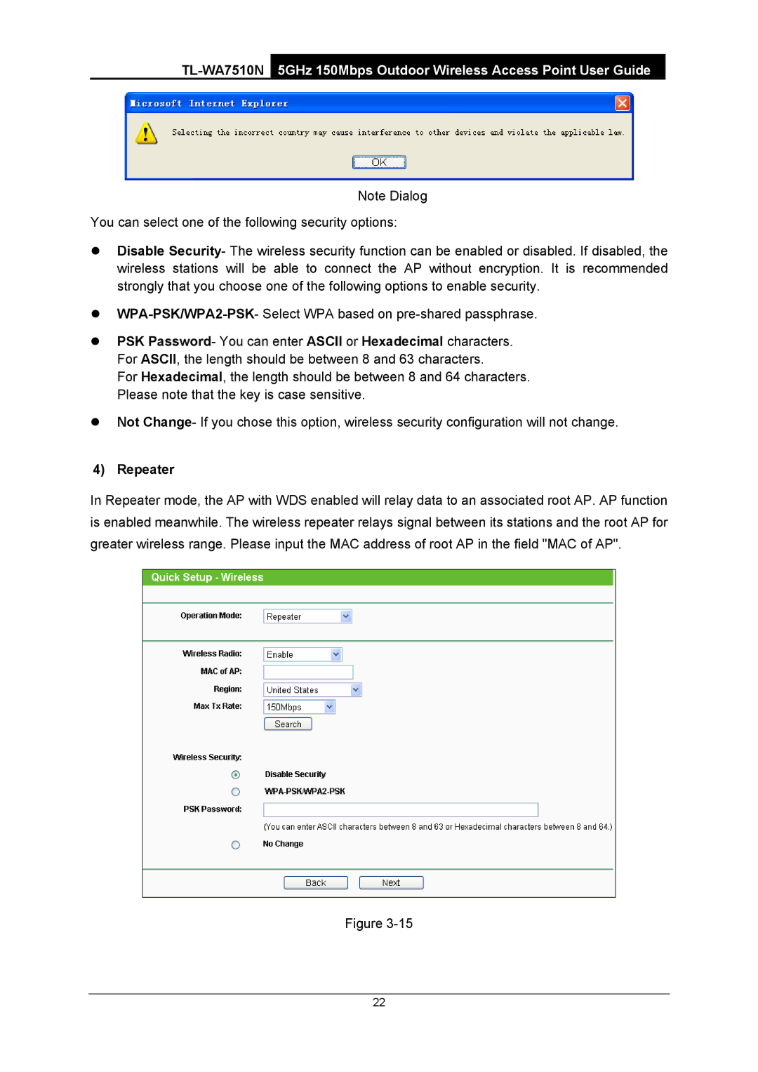 TP-Link TL-WA7510N manual Repeater 