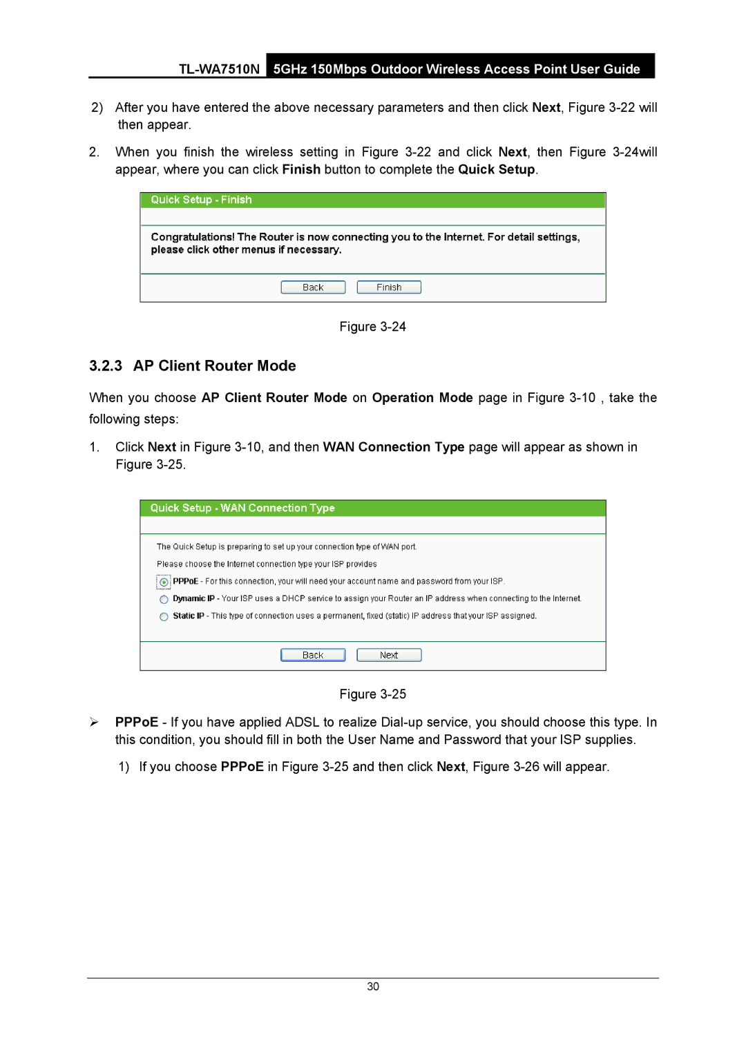 TP-Link TL-WA7510N manual AP Client Router Mode 