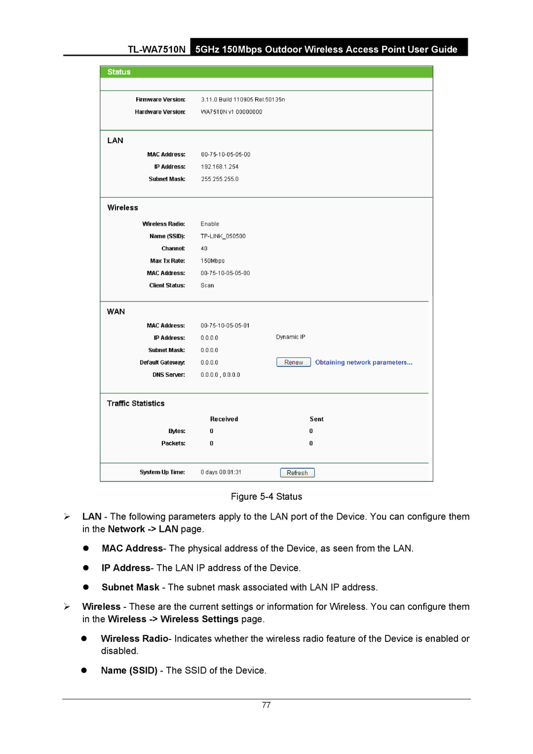 TP-Link TL-WA7510N manual 