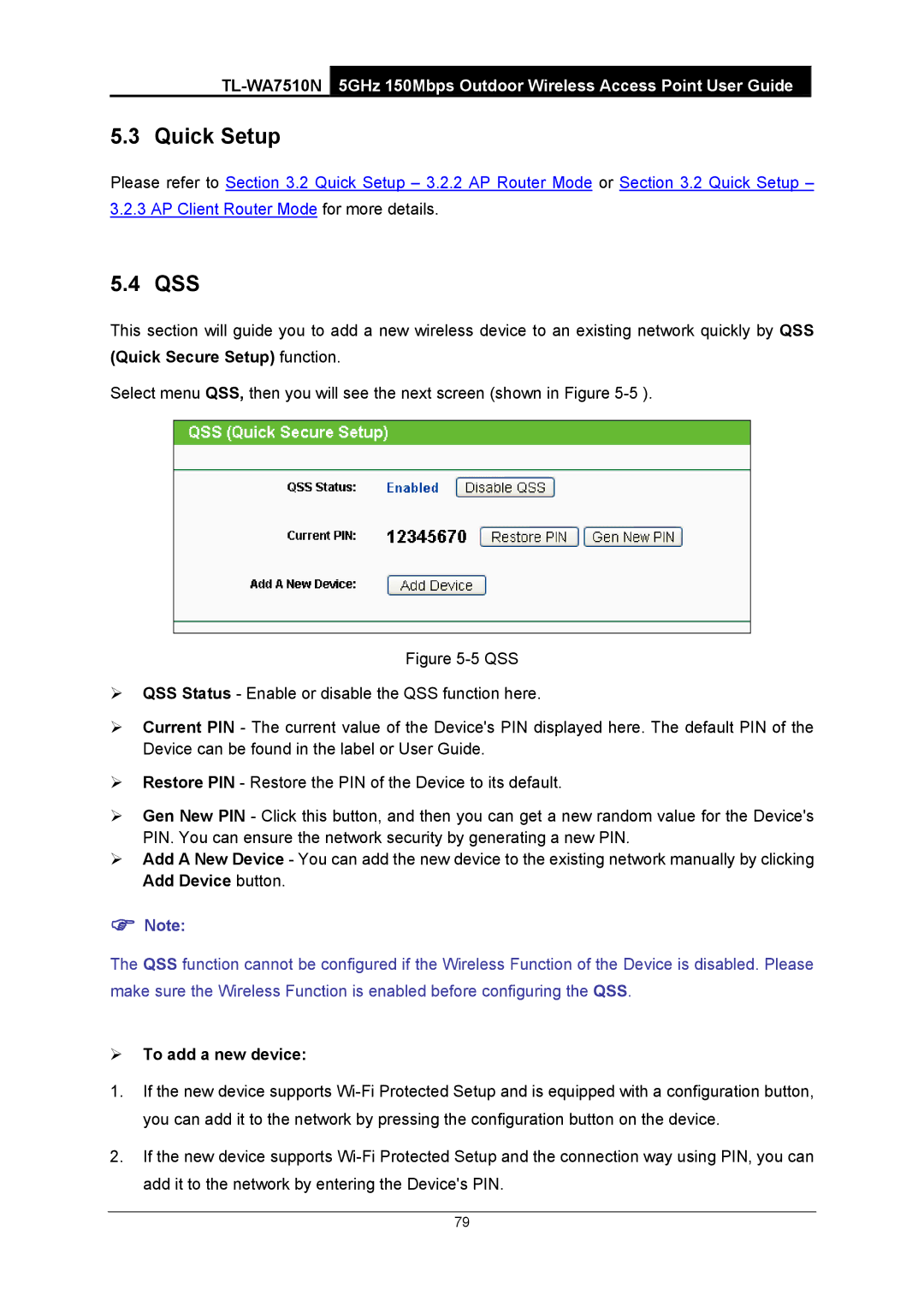 TP-Link TL-WA7510N manual Quick Setup 