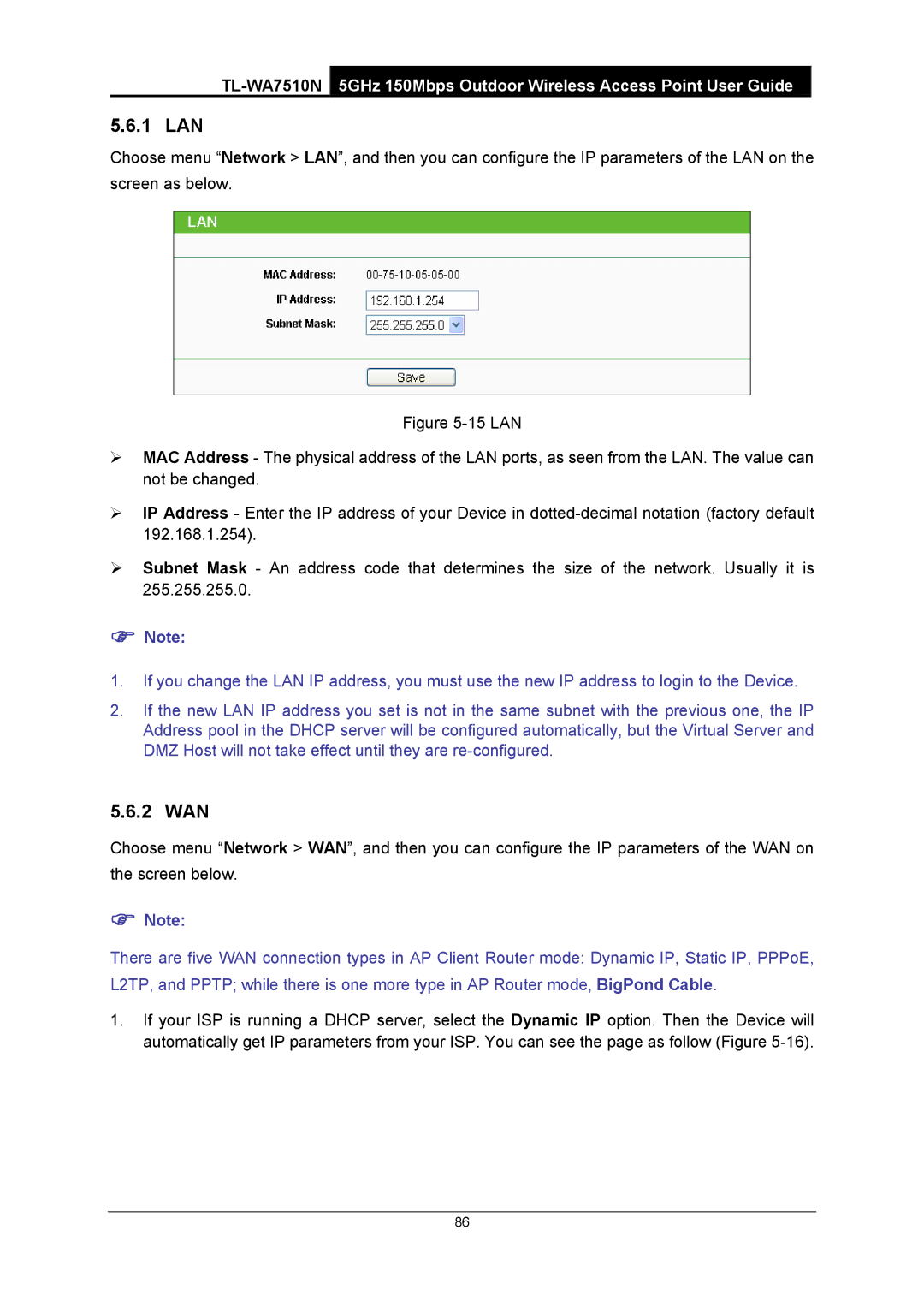 TP-Link TL-WA7510N manual 1 LAN, 2 WAN 