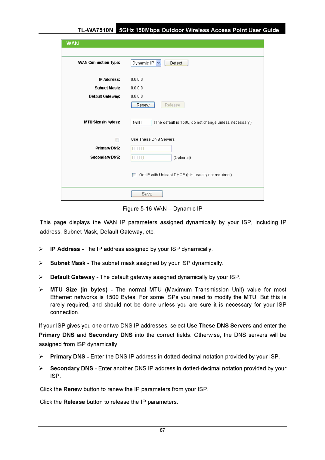 TP-Link TL-WA7510N manual 