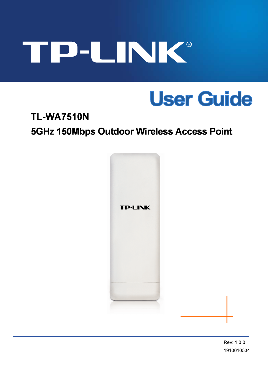 TP-Link manual TL-WA7510N 5GHz 150Mbps Outdoor Wireless Access Point, Rev 1.0.0 