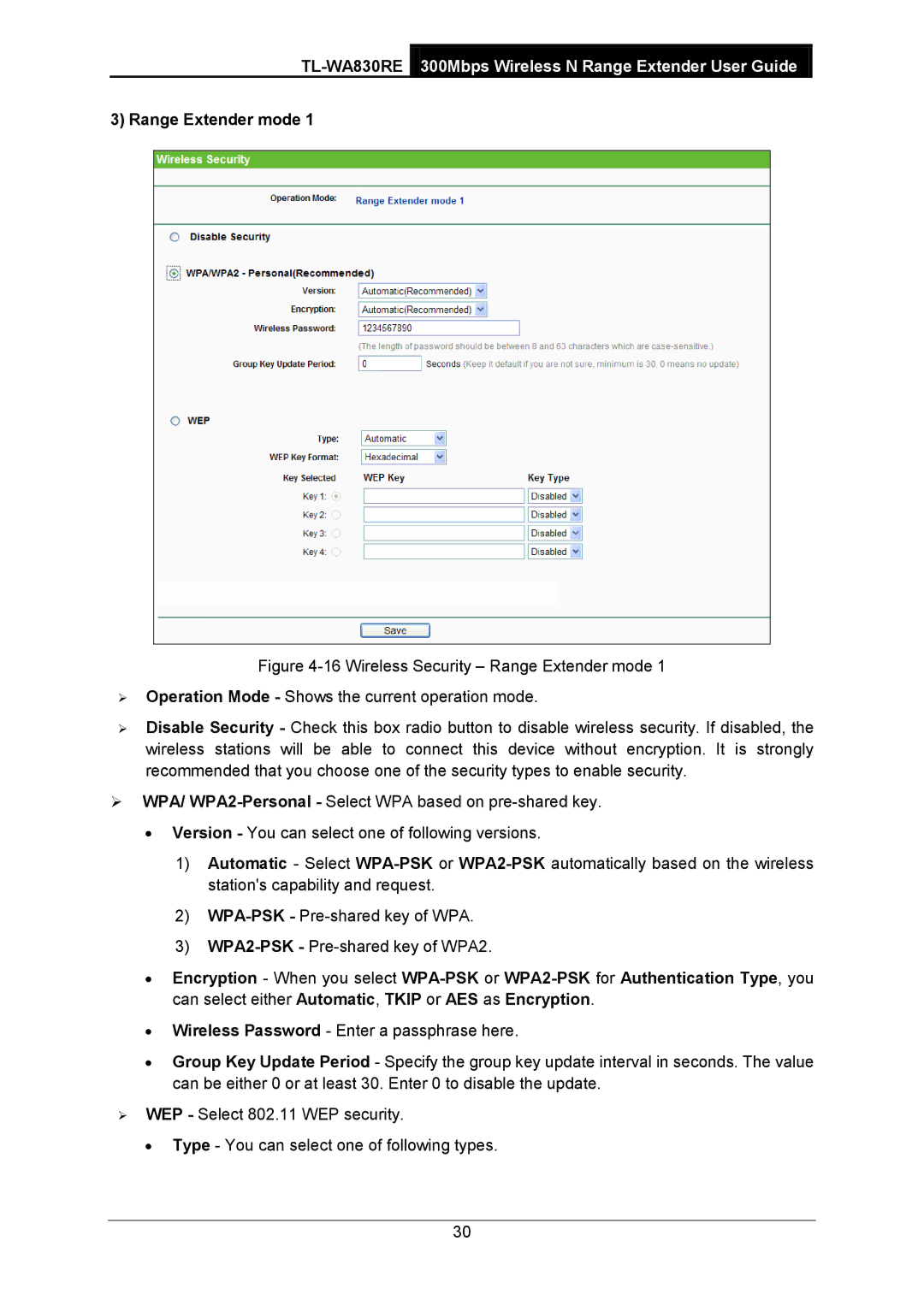 TP-Link manual TL-WA830RE 300Mbps Wireless N Range Extender User Guide 