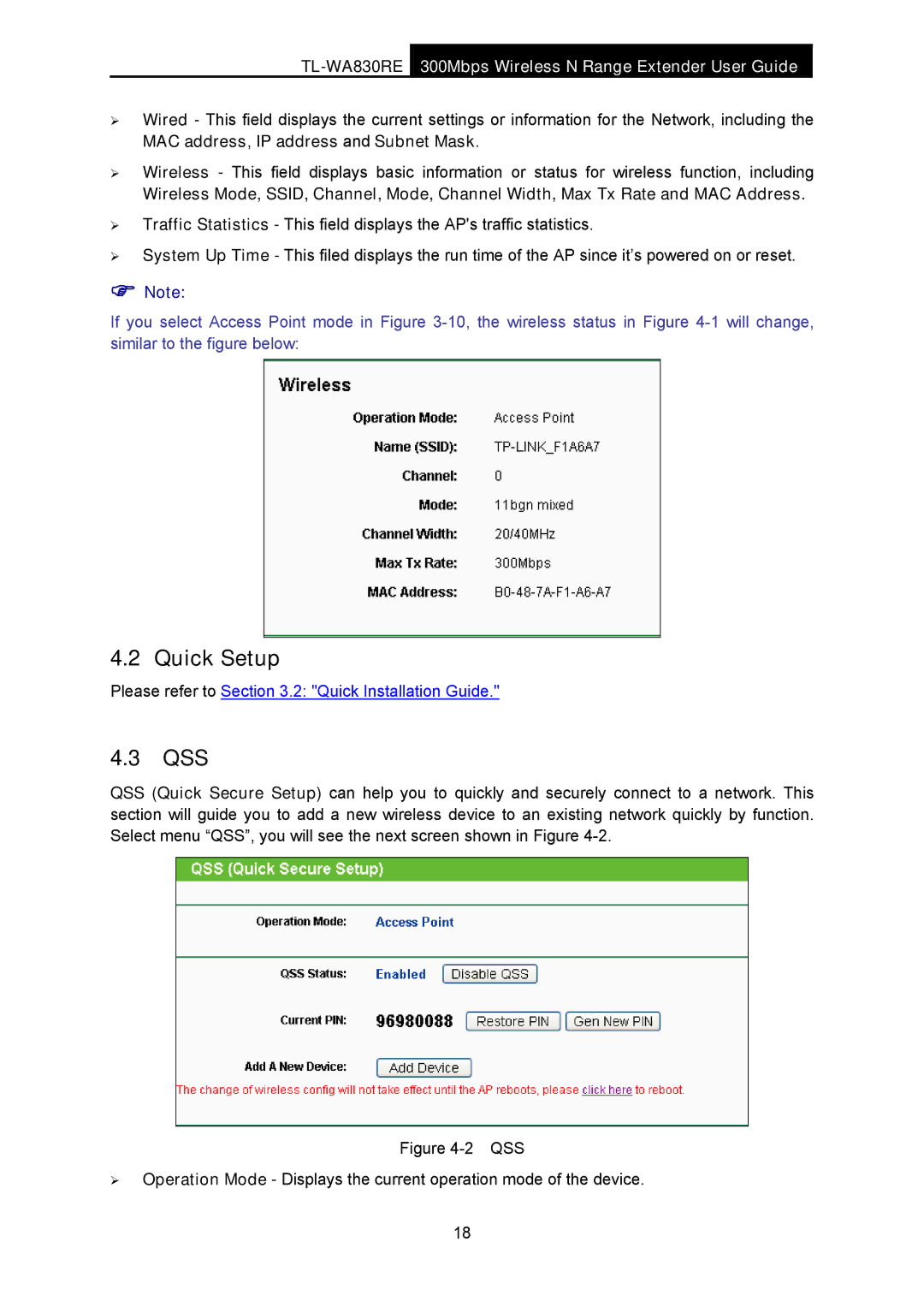 TP-Link TL-WA830RE manual Quick Setup, Qss 