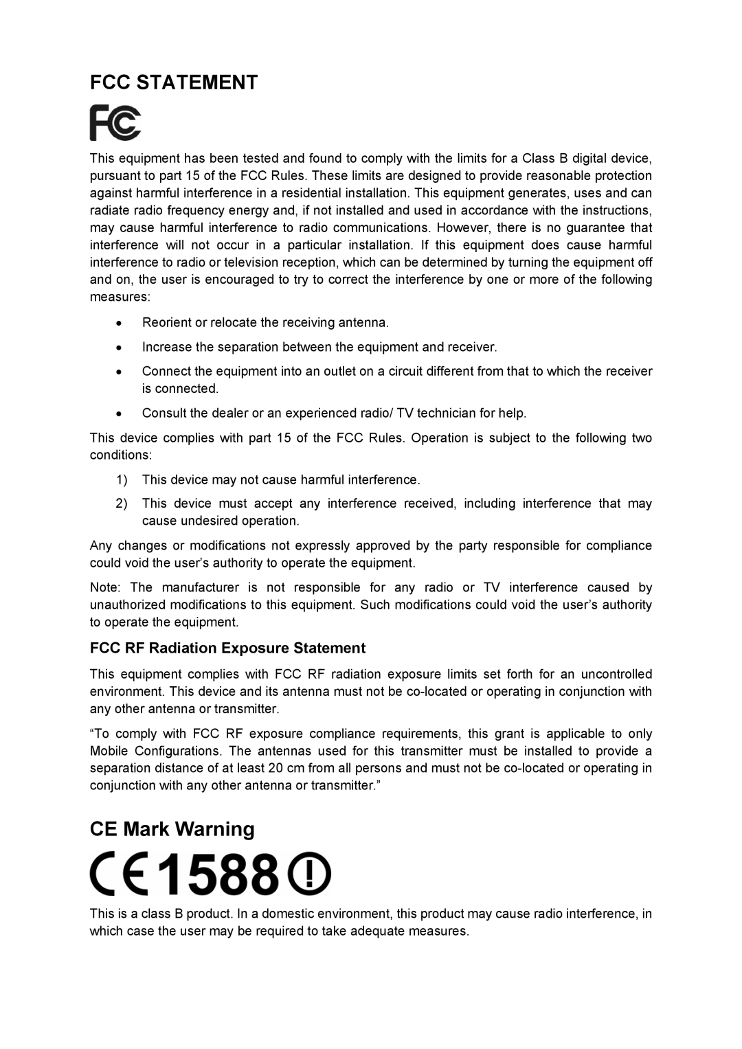 TP-Link TL-WA830RE manual FCC Statement, FCC RF Radiation Exposure Statement 