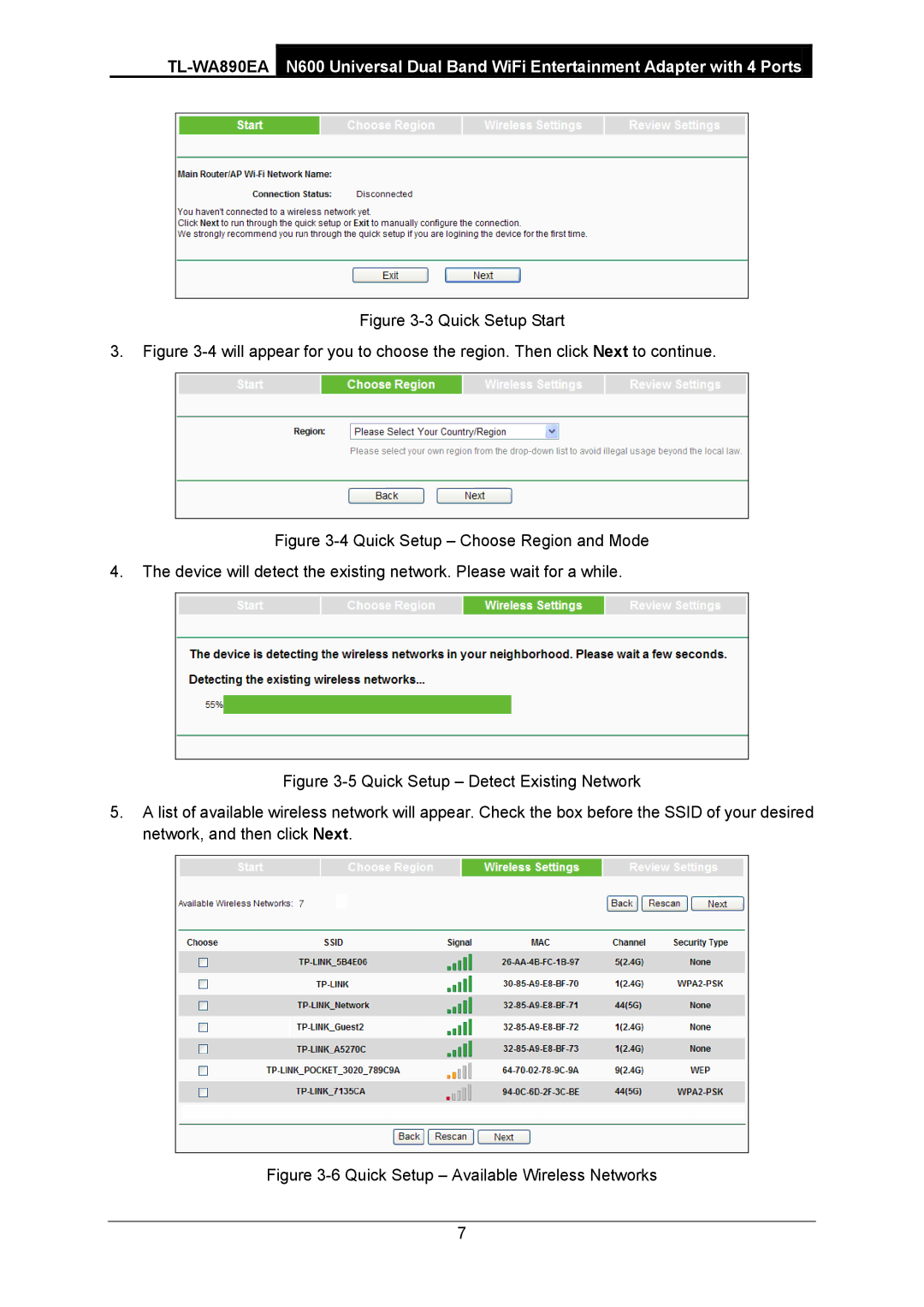 TP-Link TL-WA890EA manual Quick Setup Start 