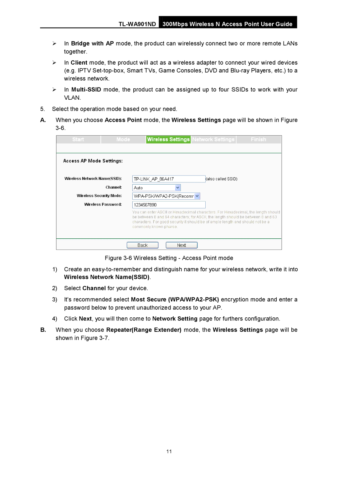 TP-Link manual TL-WA901ND300Mbps Wireless N Access Point User Guide 