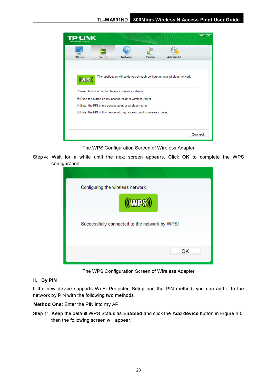 TP-Link TL-WA901ND manual II. By PIN 