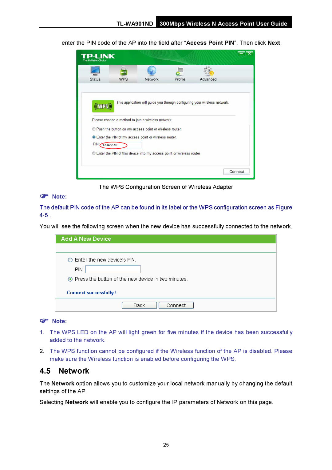 TP-Link TL-WA901ND manual Network 