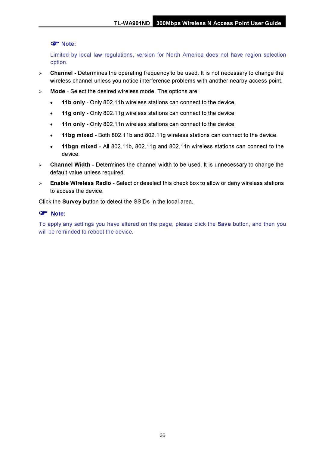 TP-Link manual TL-WA901ND300Mbps Wireless N Access Point User Guide 