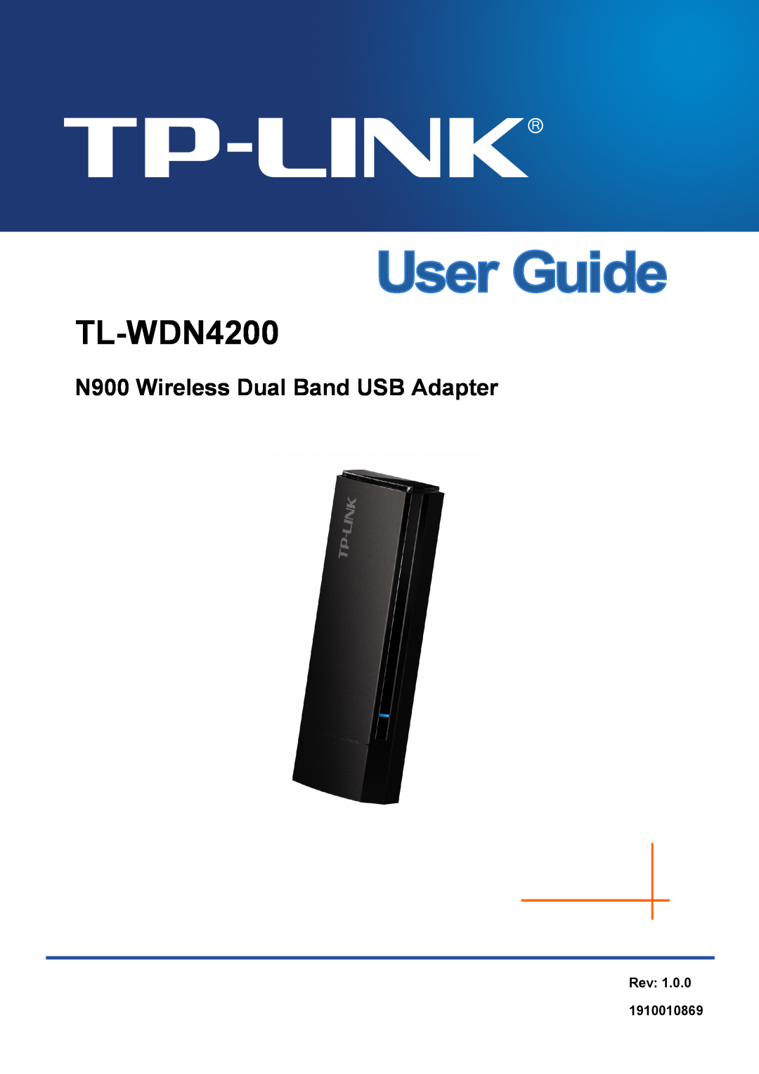 TP-Link TL-WDN4200 manual N900 Wireless Dual Band USB Adapter, Rev 1910010869 