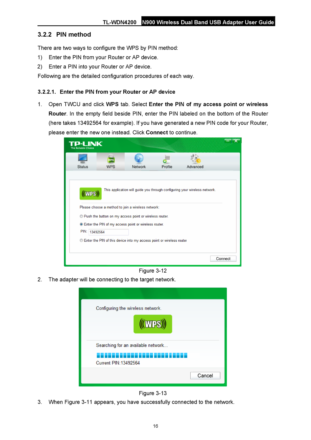 TP-Link TL-WDN4200 manual PIN method 