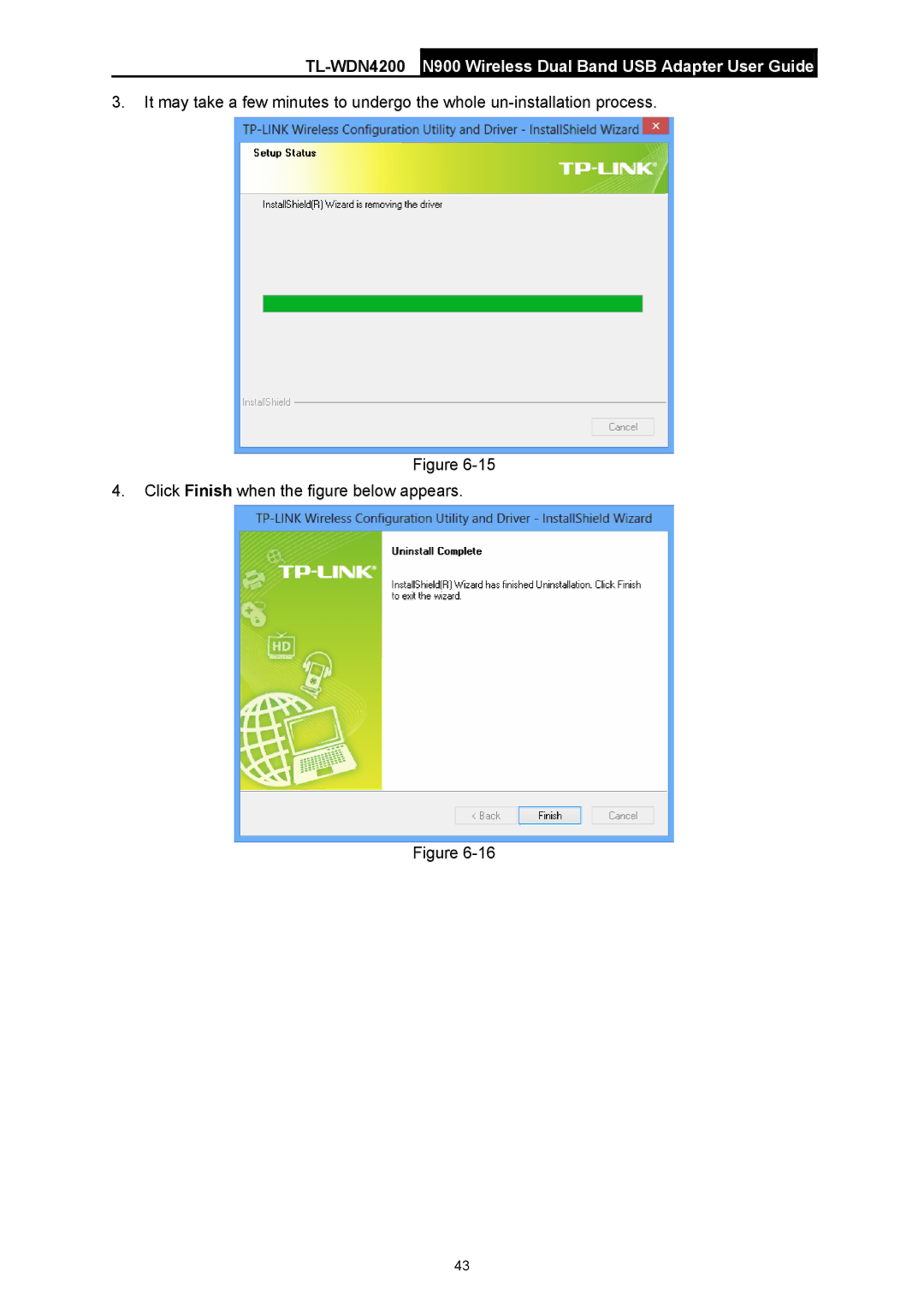 TP-Link manual TL-WDN4200N900 Wireless Dual Band USB Adapter User Guide 