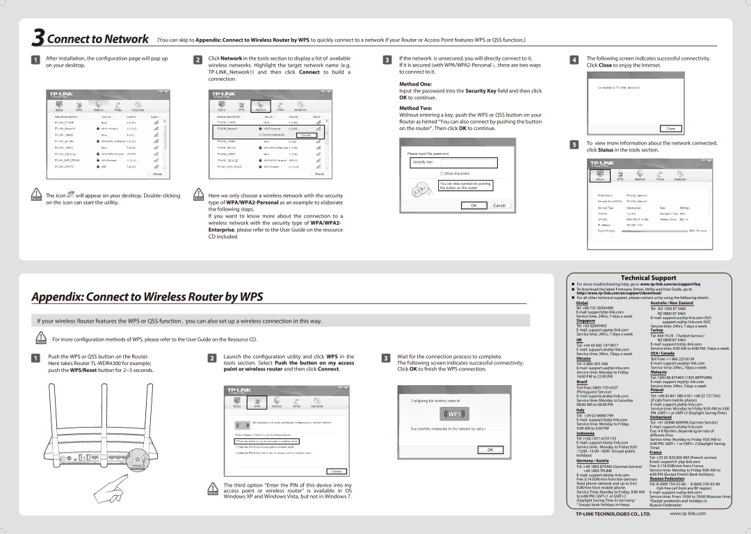 TP-Link TL-WDN4800 manual Method One, Method Two, Point or wireless router and then click Connect 