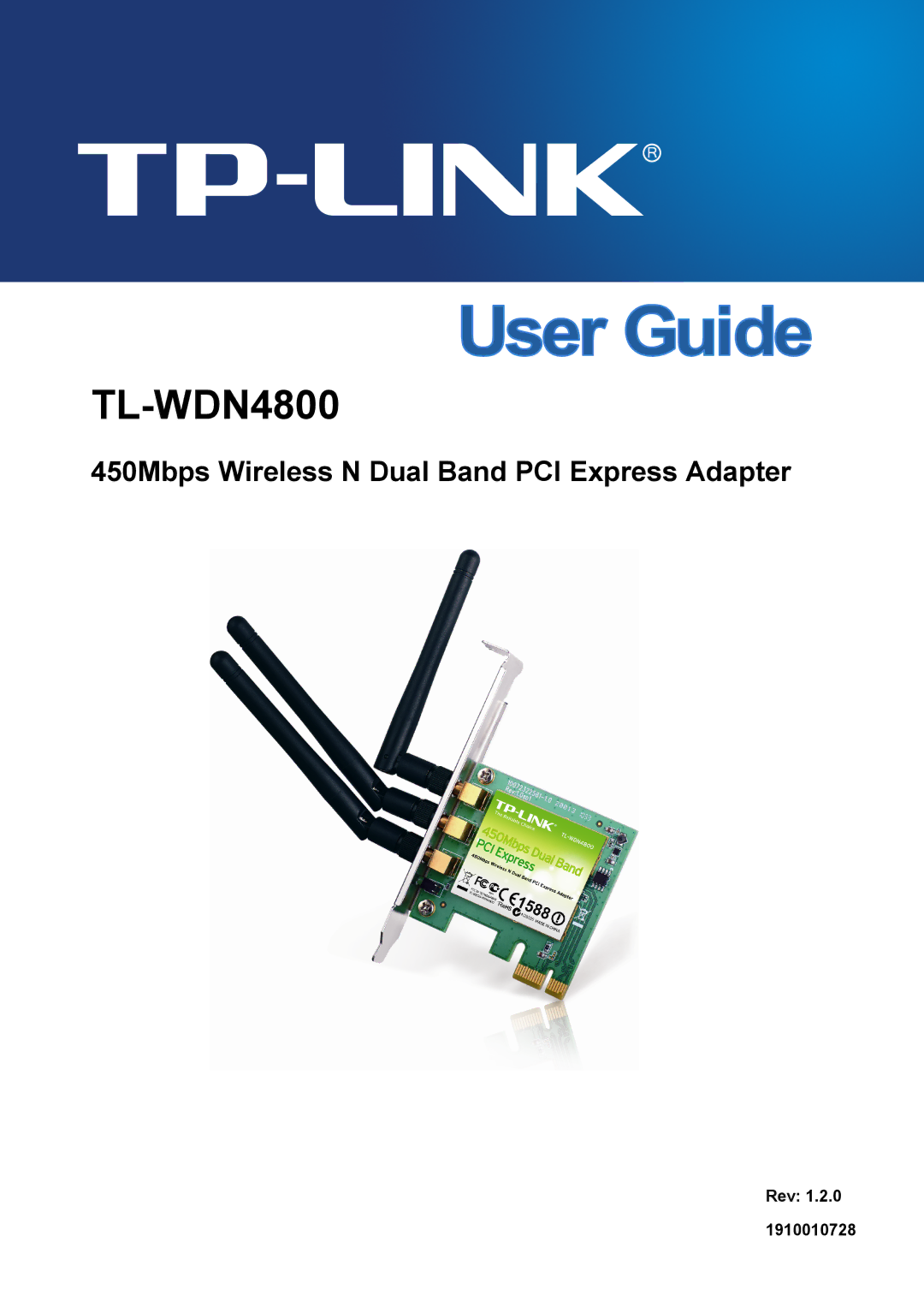 TP-Link TL-WDN4800 manual N900 Wireless Dual Band PCI Express Adapter 