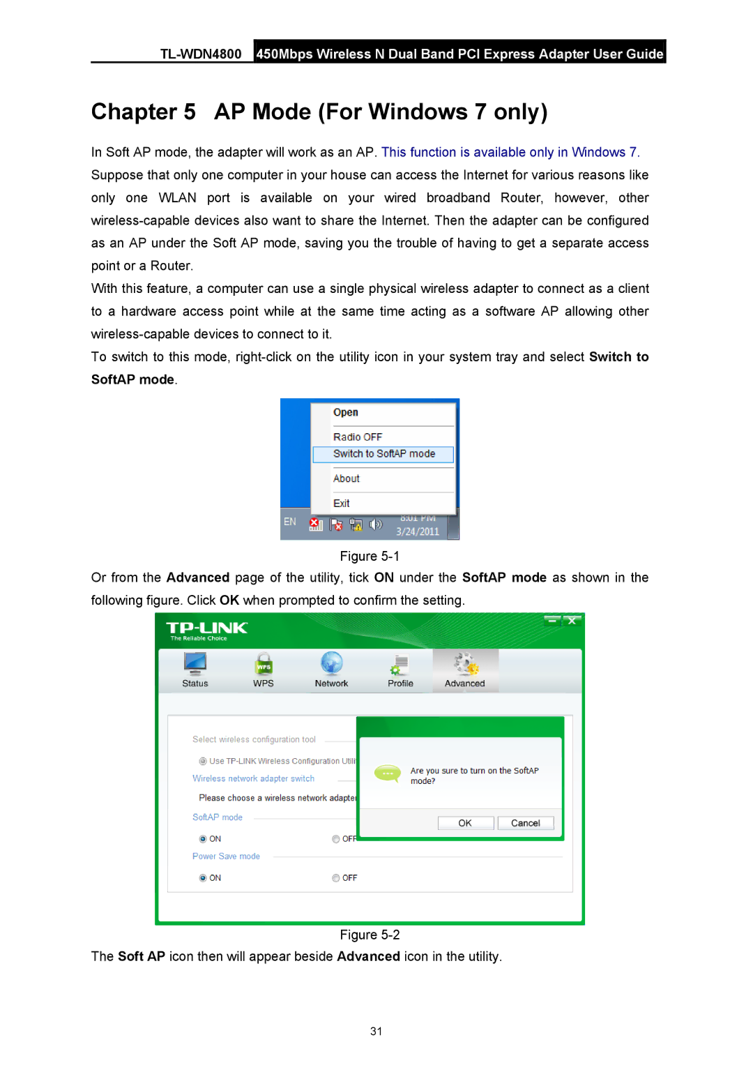 TP-Link TL-WDN4800 manual AP Mode For Windows 7 only 