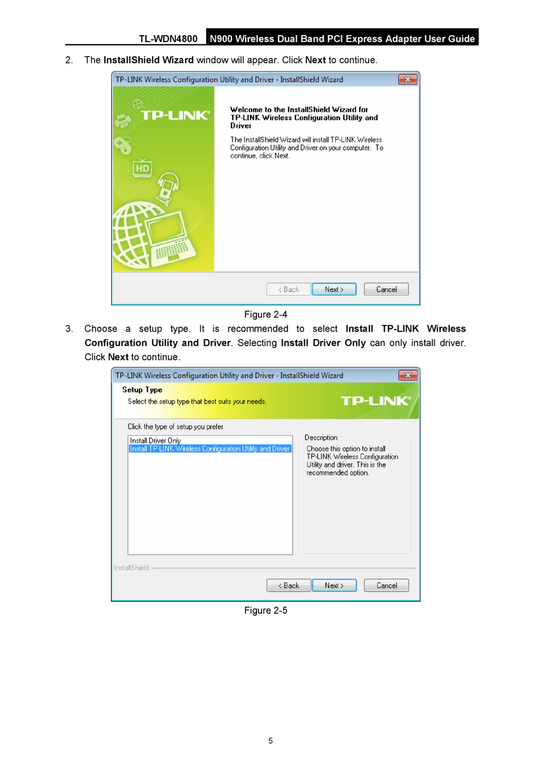 TP-Link TL-WDN4800 manual N900 Wireless Dual Band PCI Express Adapter User Guide 