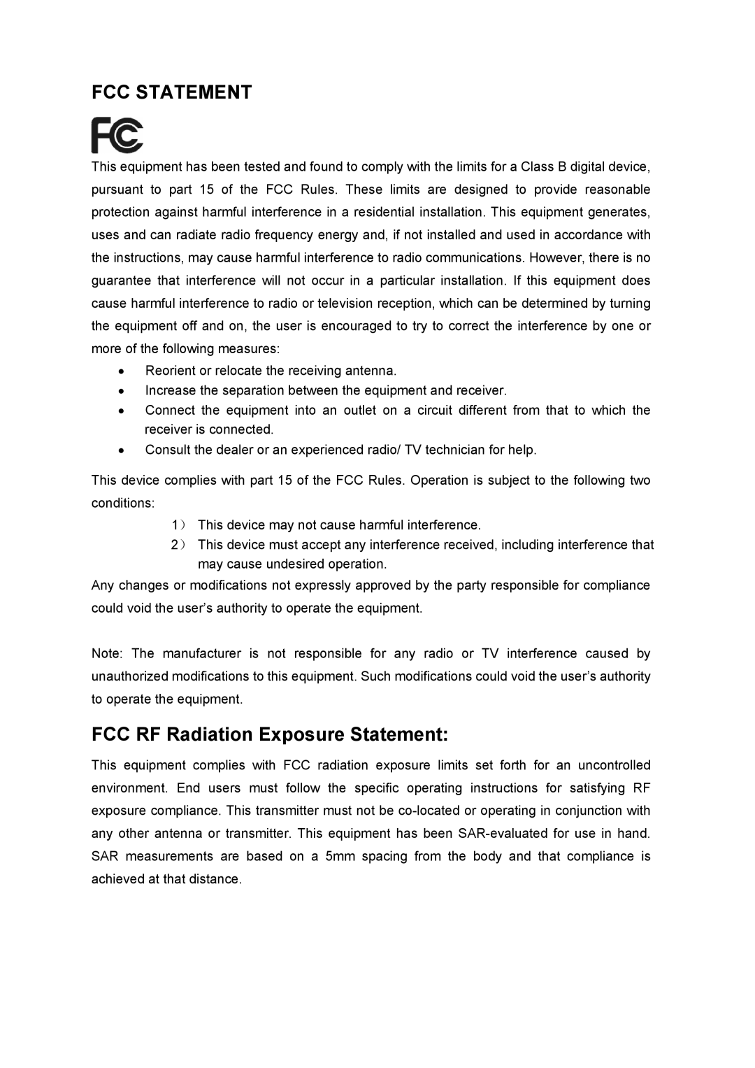 TP-Link TL-WDN4800 manual FCC Statement 