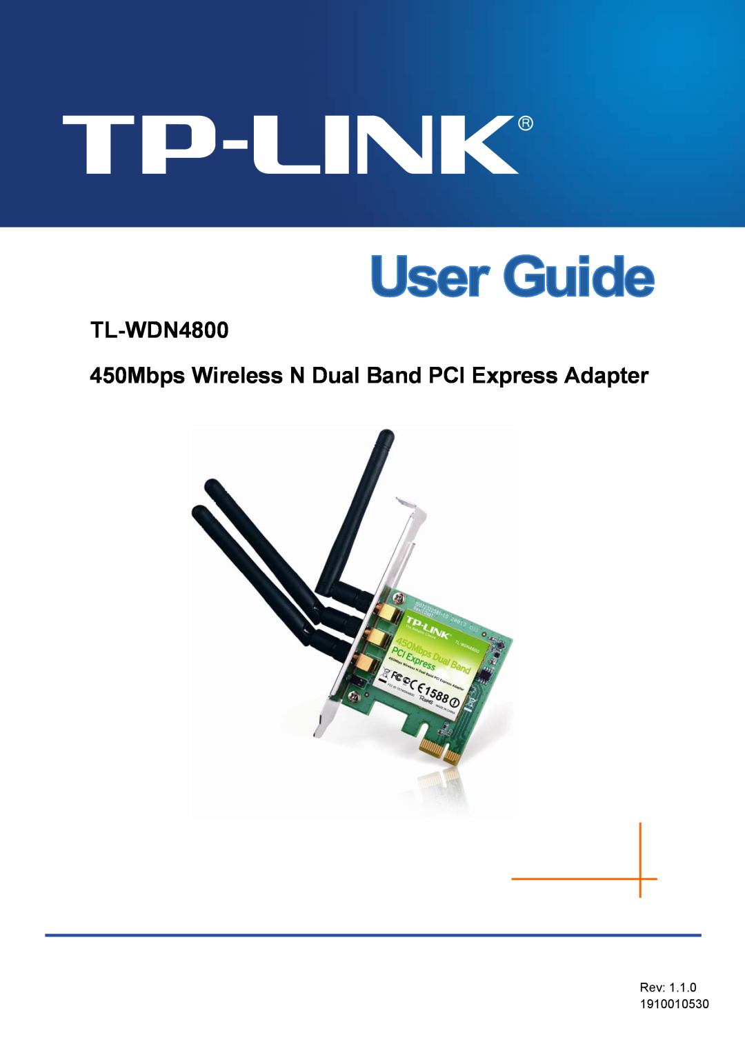 TP-Link manual TL-WDN4800 450Mbps Wireless N Dual Band PCI Express Adapter, Rev 1.1.0 