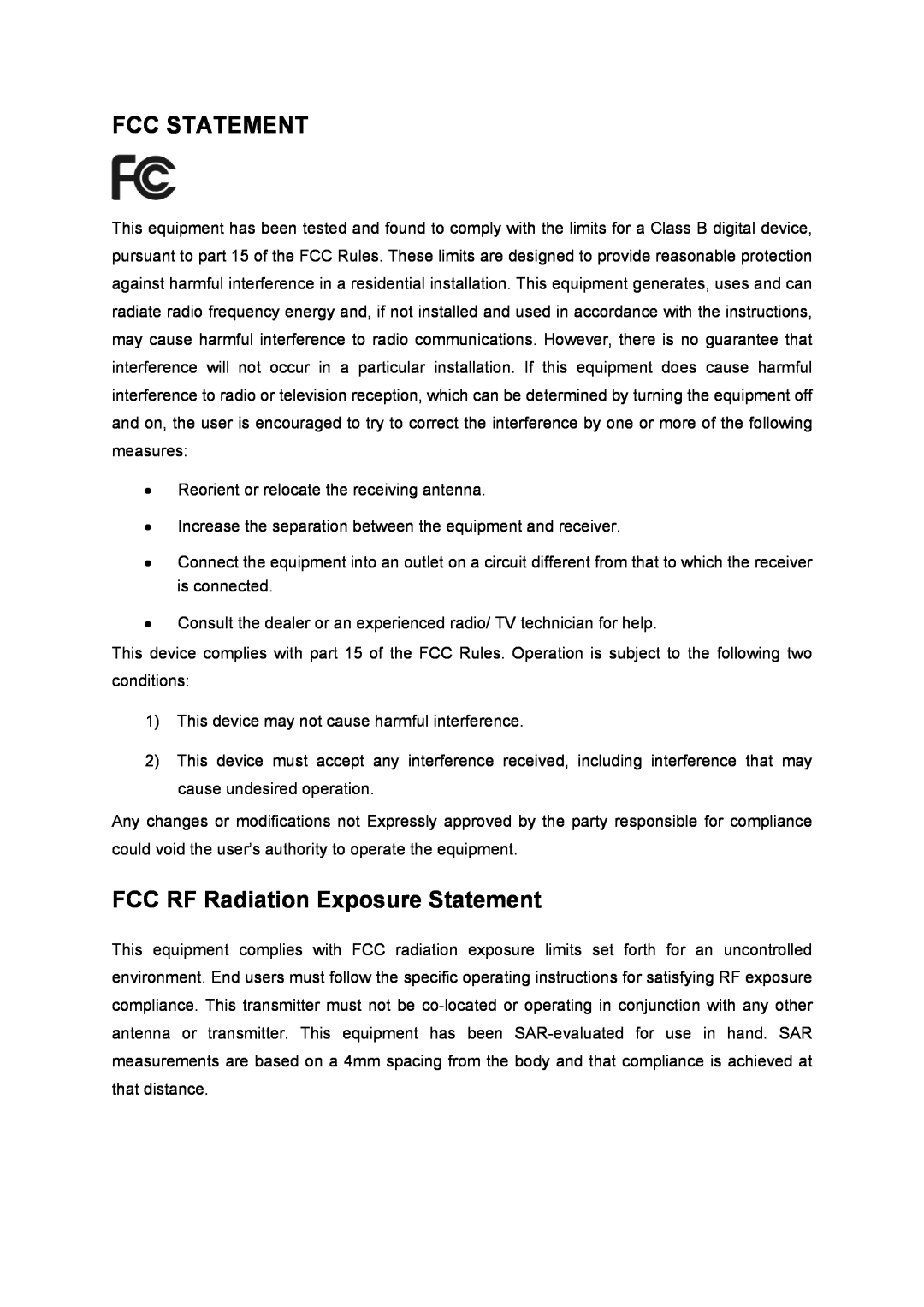 TP-Link TL-WDN4800 manual Fcc Statement, FCC RF Radiation Exposure Statement 